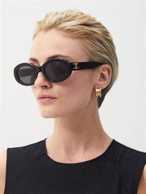 celine triomphe zonnebril|CELINE EYEWEAR Triomphe oval.